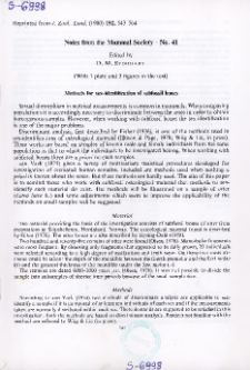 Methods for sex-identification of subfossil bones
