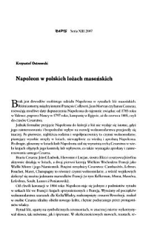 Napoleon w polskich lożach masońskichB