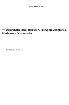 W zwierciadle obcej literatury (recepcja Zbigniewa Herberta w Niemczech)