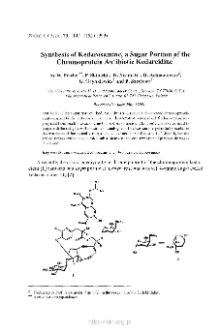 Synthesis of Kedarosamine, a Sugar Portion of the Chromprtein Antibiotic Kedarcidine