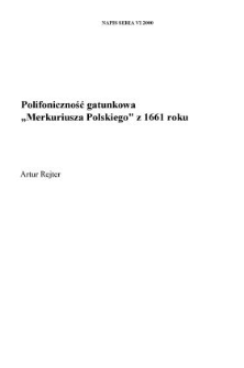 Polifoniczność gatunkowa „Merkuriusza Polskiego” z 1661 roku