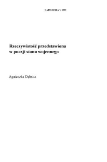 Rzeczywistość przedstawiona w poezji stanu wojennego