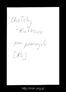 Rutki. Files of Przasnysz district in the Middle Ages. Files of Historico-Geographical Dictionary of Masovia in the Middle Ages