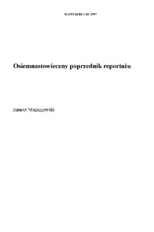 Osiemnastowieczny poprzednik reportażu