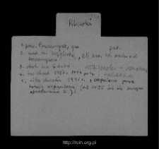 Klewki. Files of Przasnysz district in the Middle Ages. Files of Historico-Geographical Dictionary of Masovia in the Middle Ages