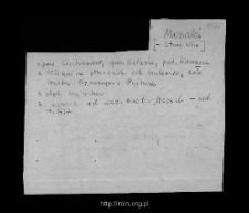 Mosaki-Stara Wieś. Files of Przasnysz district in the Middle Ages. Files of Historico-Geographical Dictionary of Masovia in the Middle Ages