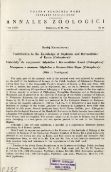 Contribution to the knowledge of Silphidae and Dermestidae of Korea (Coleoptera) = Materiały do znajomości Silphidae i Dermestidae Korei (Coleoptera)