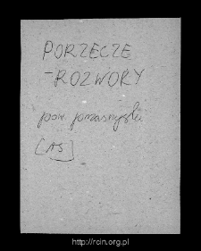 Purzyce-Rozwory. Files of Przasnysz district in the Middle Ages. Files of Historico-Geographical Dictionary of Masovia in the Middle Ages