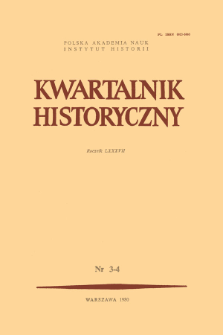 Kwartalnik Historyczny. R.87 nr 3-4 (1980), Title pages, Contents