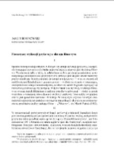 Płaszczyzny stylizacji językowej w dialogu filmowym