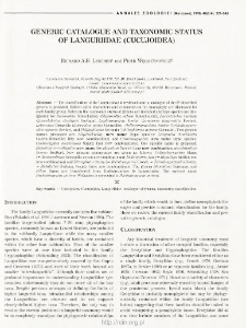 Generic catalogue and taxonomic status of Languriidae (Cucujoidea)