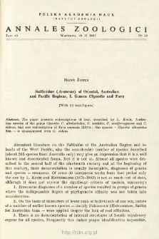 Salticidae (Araneae) of Oriental, Australian and Pacific Regions. 1., Genera Clynotis and Tara