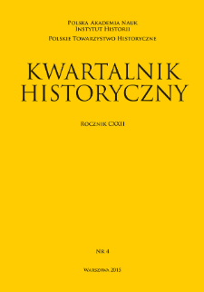 Kwartalnik Historyczny R. 122 nr 4 (2015), Strony tytułowe, spis treści