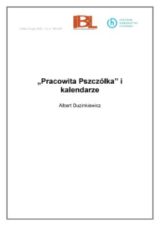 "Pracowita Pszczółka" i kalendarze