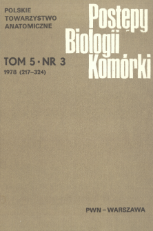 Postępy biologii kom&oacute;rki, Tom 5 nr 3