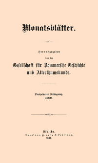 Monatsbl&auml;tter Jhrg. 13, H. 1 (1899)