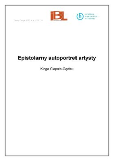 Epistolarny autoportret artysty