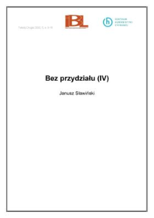 Bez przydziału (IV)