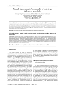 Towards improvement of beam quality of wide-stripe high-power laser diodes