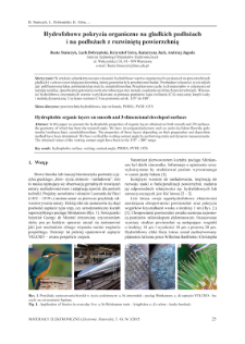 Hydrophobic organic layers on smooth and 3-dimensional developed surfaces