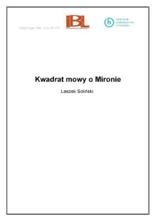 Kwadrat mowy o Mironie
