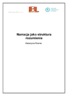 Narracja jako struktura rozumienia