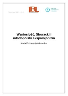 Wzniosłość, Słowacki i młodopolski ekspresjonizm