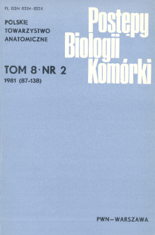 Postępy biologii kom&oacute;rki, Tom 8 nr 2, 1981