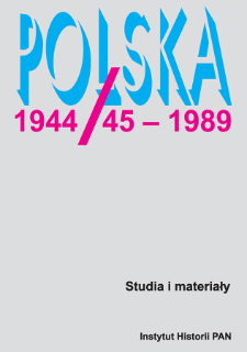 Polska 1944/45-1989 : studia i materiały 1 (1995), Strony tytułowe, spis treści