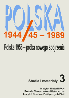 Październik 1956 roku na ziemiach zachodnich i północnych : zarys problematyki