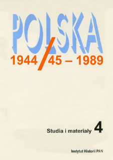 Polska 1944/45-1989 : studia i materiały 4 (1999), Listy do redakcji