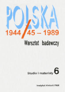 &bdquo;Tygodnik Powszechny&rdquo; w latach 1945&ndash;1989 : problem bazy źr&oacute;dłowej i metodologii badań