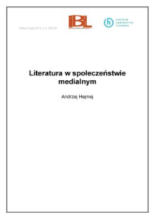 Literatura w społeczeństwie medialnym