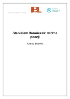 Stanisław Barańczak: widma poezji
