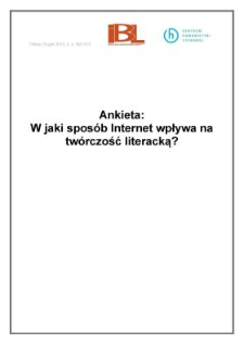 Ankieta - W jaki spos&oacute;b Internet wpływana tw&oacute;rczość literacką?