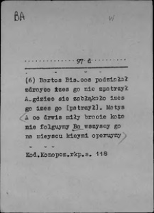 Kartoteka Słownika języka polskiego XVII i 1. połowy XVIII wieku; B - Bać się