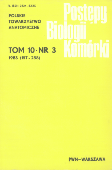 Postępy biologii kom&oacute;rki, Tom 10 nr 3, 1983