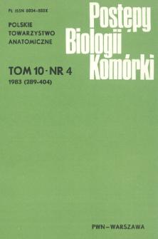 Postępy biologii kom&oacute;rki, Tom 10 nr 4, 1983