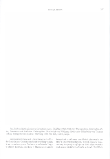Senkrechtluflaufnahmen Ostmitteleuropas, Bildfl&uuml;ge 1942-1945 &uuml;ber Brandenburg, Ostpreu&szlig;en, Polen, Pommern und Schlesien. Ortsregister. Bearbeitet von Wolfgang Kreft unter Mitarbeita von Thomas Urban, Marburg 1995 : [recenzja]