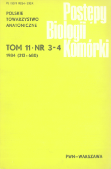 Postępy biologii kom&oacute;rki, Tom 11 nr 3/4, 1984
