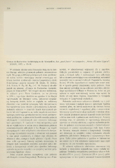 Les &bdquo;autel-foyers&rdquo; en Languedoc, Groupe de Recherches Arch&eacute;ologiques de Montpellier, &bdquo;Revue d&rsquo;Etudes Ligures&rdquo; XXXIV, 1972, s. 35-56 : [recenzja]