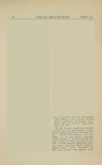 Przegląd Archeologiczny Vol. 1. Year 2-3 (1921) 3-4, Reviews