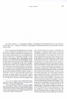1. Ausgegrabene Kl&auml;nge. Arch&auml;ologische Musikinstrumente aus allen Epochen, Annemies Tamboer, Oldenburg 1999 ; 2. Dźwięki z przeszłości. Archeologiczne instrumenty muzyczne na przestrzeni wiek&oacute;w, Annemies Tamboer, Poznań 2000 : [recenzja]