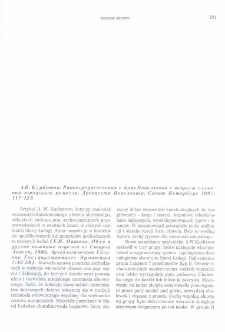 Rannesrednevekova&acirc; obuv&rsquo; Povolhov&rsquo;&acirc; i voprosy složenii gorodskogo remesla, A.V. Kurbatov, Drevnosti Povolhov&rsquo;&acirc;, Sankt Peterburg 1997, s. 117-128 : [recenzja]
