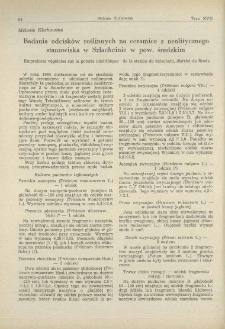 Badania odcisków roślinnych na ceramice z neolitycznego stanowiska w Szlachcinie w pow. średzkim