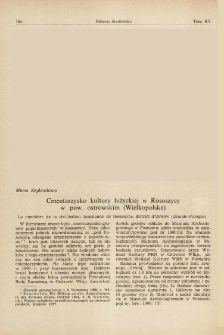 Cmentarzysko kultury łużyckiej w Rososzycy w pow. ostrowskim (Wielkopolska)