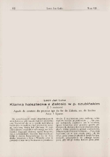 Klamra halsztacka z Zalesia w p. szubińskim