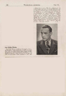 Ś. p. Feliks Wydra : wspomnienia pośmiertne