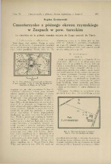 Cmentarzysko z późnego okresu rzymskiego w Zaspach w pow. tureckim