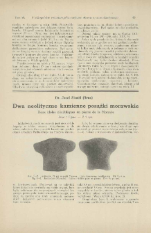 Dwa neolityczne kamienne posążki morawskie